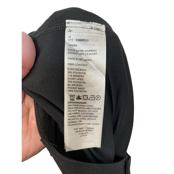Eddie Bauer Skort Black Active ahiló g Golf Athletic Size 14 Stretchy - Picture 4 of 8